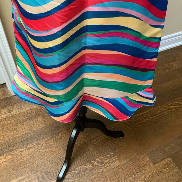 VALENTINO GARAVANI S.P.A. RED Multicolour Wave Knee Length Dress Women SZ Medium - Picture 12 of 16